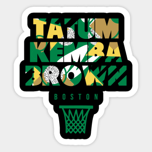 Boston Basketball Trio Sticker